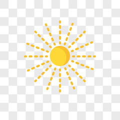 sun vector icon isolated on transparent background, sun logo design