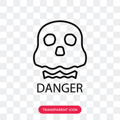 Dangerous vector icon isolated on transparent background, Dangerous logo design