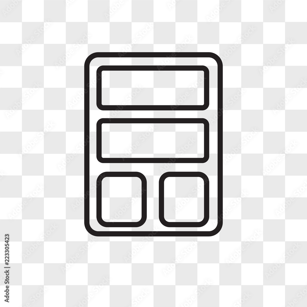 Poster layout vector icon isolated on transparent background, layout logo design
