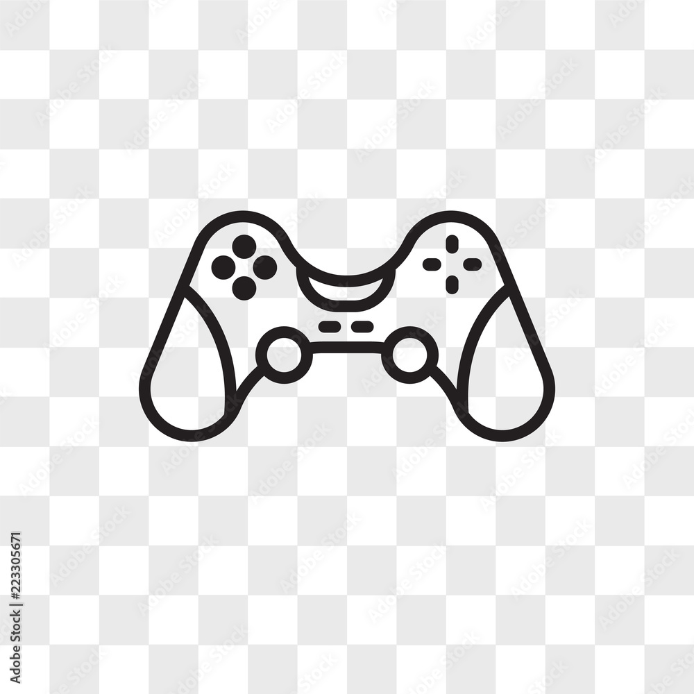 Poster joystick vector icon isolated on transparent background, joystick logo design
