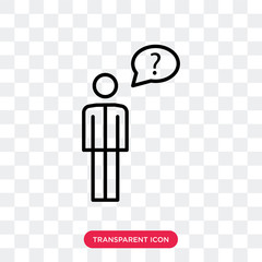 Unknown vector icon isolated on transparent background, Unknown logo design