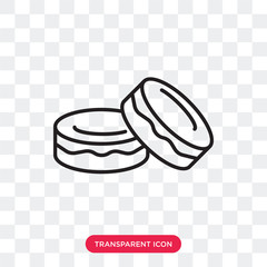 Macarons vector icon isolated on transparent background, Macarons logo design