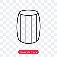 Wine barrel vector icon isolated on transparent background, Wine barrel logo design