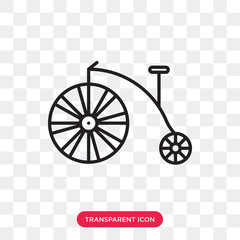 Bicycle vector icon isolated on transparent background, Bicycle logo design