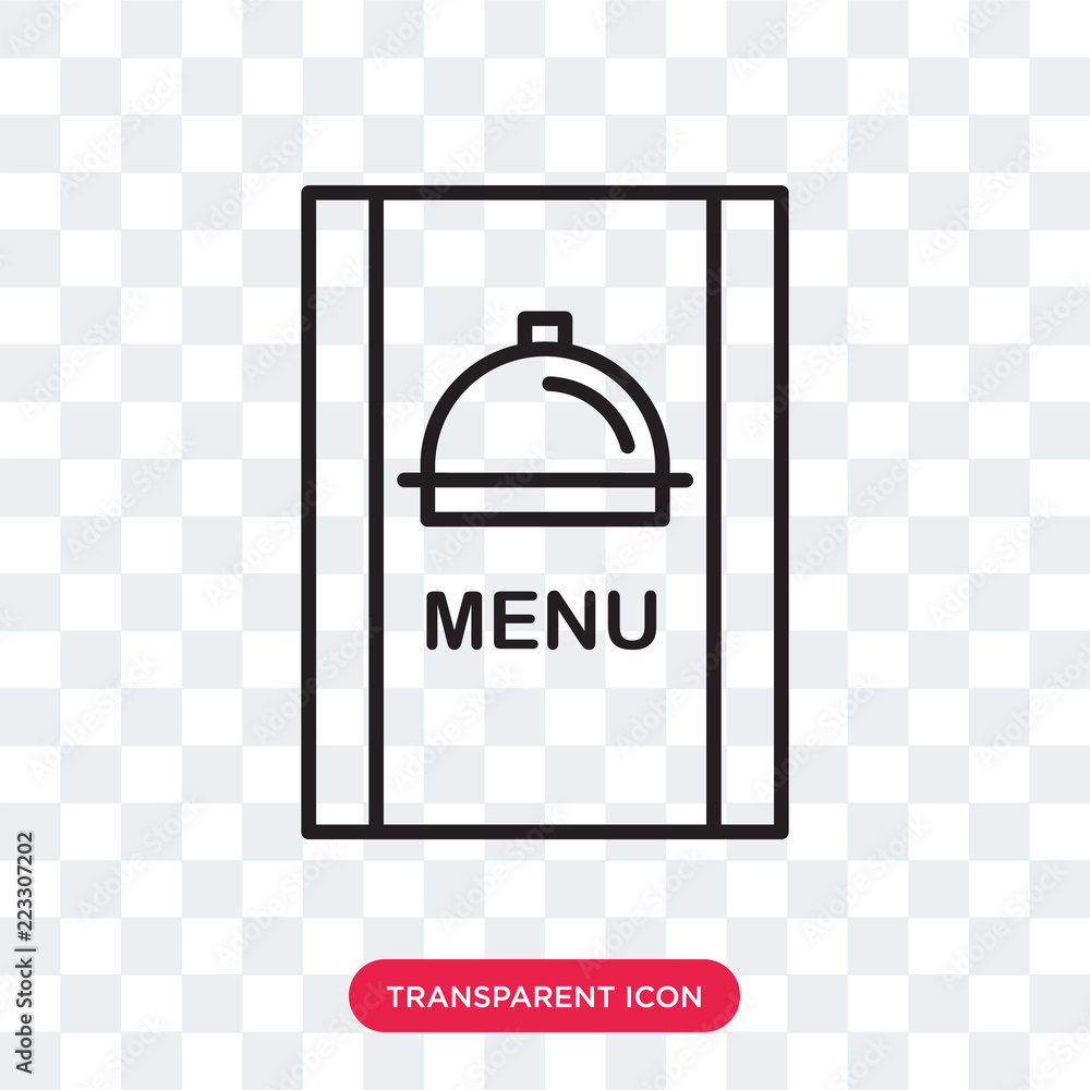 Poster menu vector icon isolated on transparent background, menu logo design