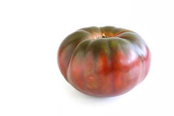 Fresh Black Russian Tomato on White Background 