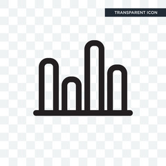 Bars graphic vector icon isolated on transparent background, Bars graphic logo design