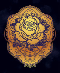 Decorative rose flower