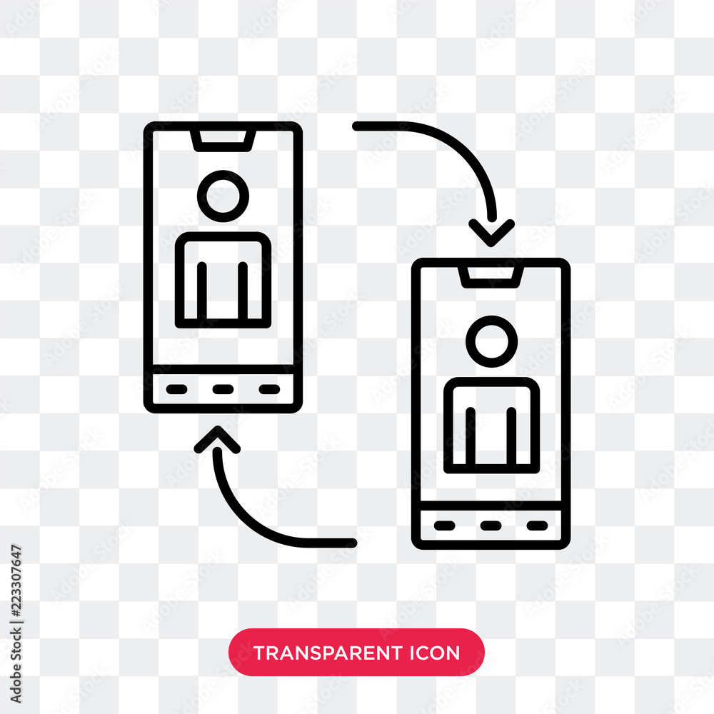 Poster peer to peer vector icon isolated on transparent background, peer to peer logo design