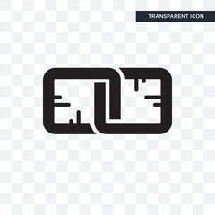 Link vector icon isolated on transparent background, Link logo design