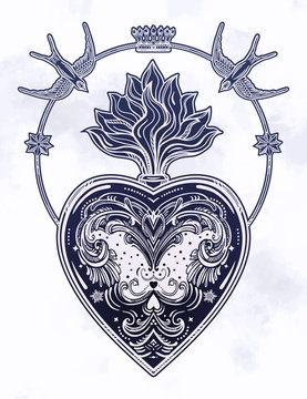 Sacred Heart Tattoo Images – Browse 2,531 Stock Photos, Vectors