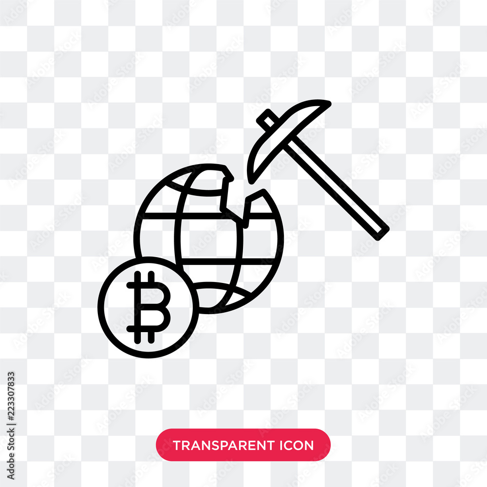 Poster mining vector icon isolated on transparent background, mining logo design