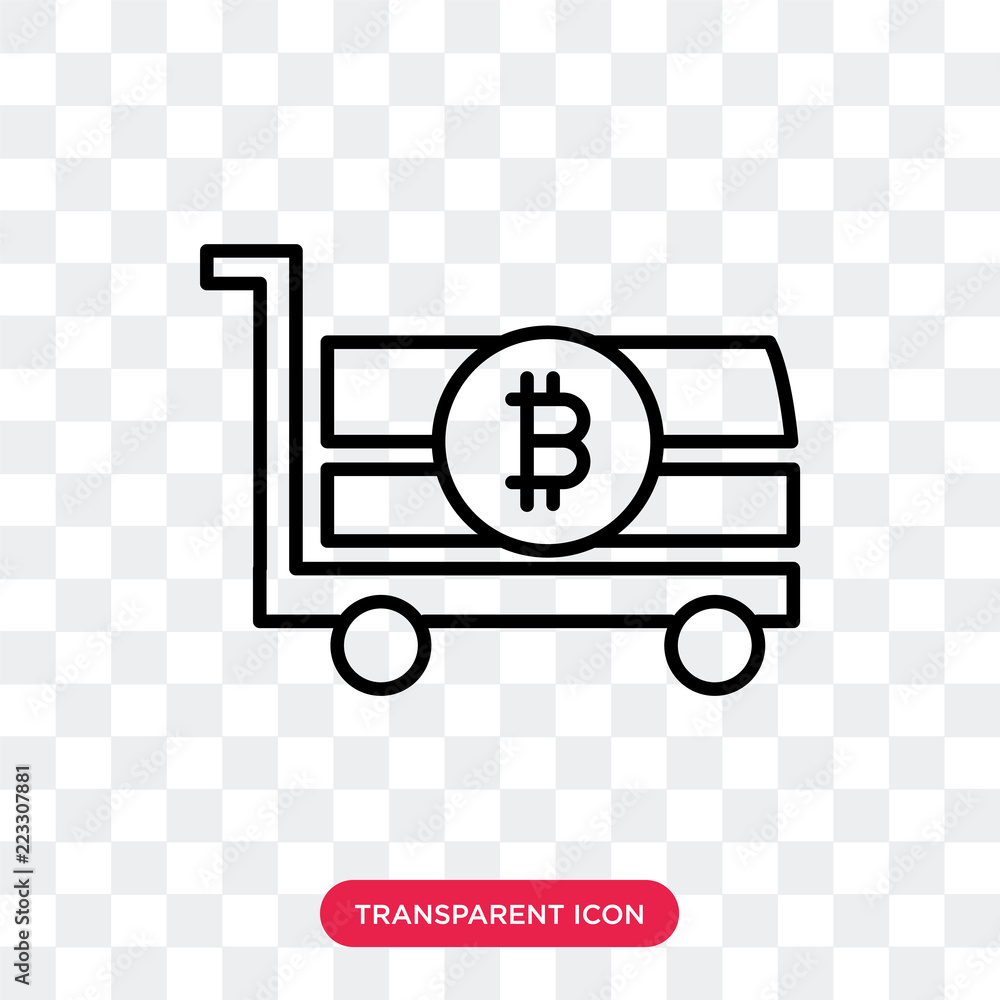 Poster mining vector icon isolated on transparent background, mining logo design