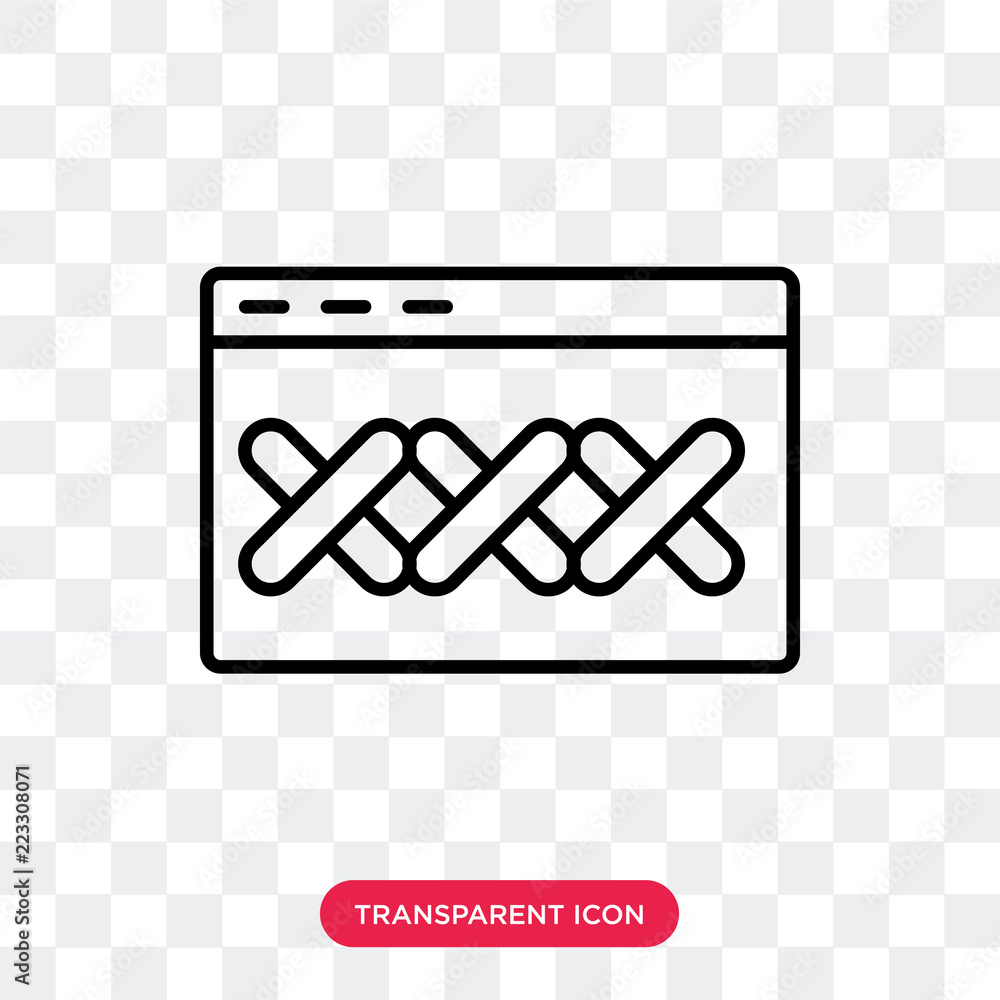 Poster browser vector icon isolated on transparent background, browser logo design
