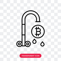 Bitcoin vector icon isolated on transparent background, Bitcoin logo design