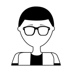 head man with eyeglasses avatar character