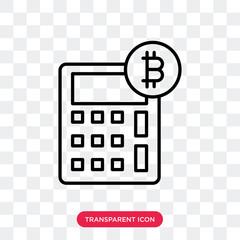 Calculator vector icon isolated on transparent background, Calculator logo design