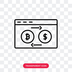 Exchange vector icon isolated on transparent background, Exchange logo design