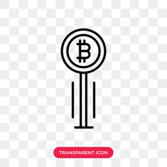Bitcoin vector icon isolated on transparent background, Bitcoin logo design