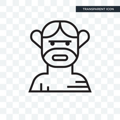 Troglodyte vector icon isolated on transparent background, Troglodyte logo design