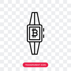 Bitcoin vector icon isolated on transparent background, Bitcoin logo design