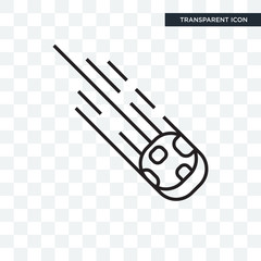 Meteorite vector icon isolated on transparent background, Meteorite logo design