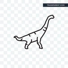 Dinosaur vector icon isolated on transparent background, Dinosaur logo design