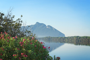 View of Sabaudia lake - Circeo National Park - Latina Italy