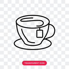 Tea vector icon isolated on transparent background, Tea logo design