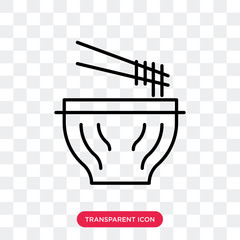 Noodles vector icon isolated on transparent background, Noodles logo design