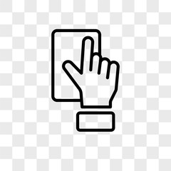 Tap vector icon isolated on transparent background, Tap logo design