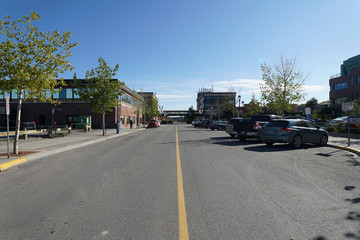Fototapeta premium Whitehorse,Canada-September 10, 2018: 3rd Avenue in Whitehorse, Canada