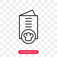 Restaurant menu vector icon isolated on transparent background, Restaurant menu logo design