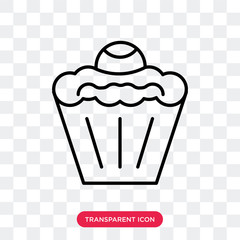Cake vector icon isolated on transparent background, Cake logo design