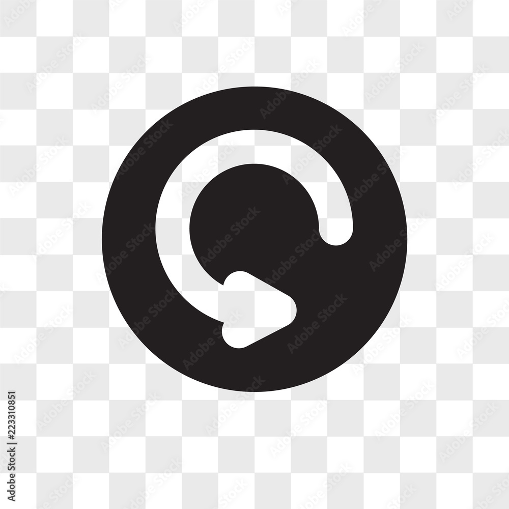 Poster refresh vector icon isolated on transparent background, refresh logo design