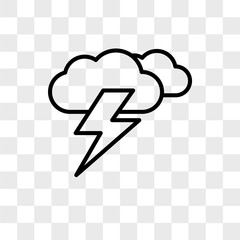 Storm vector icon isolated on transparent background, Storm logo design