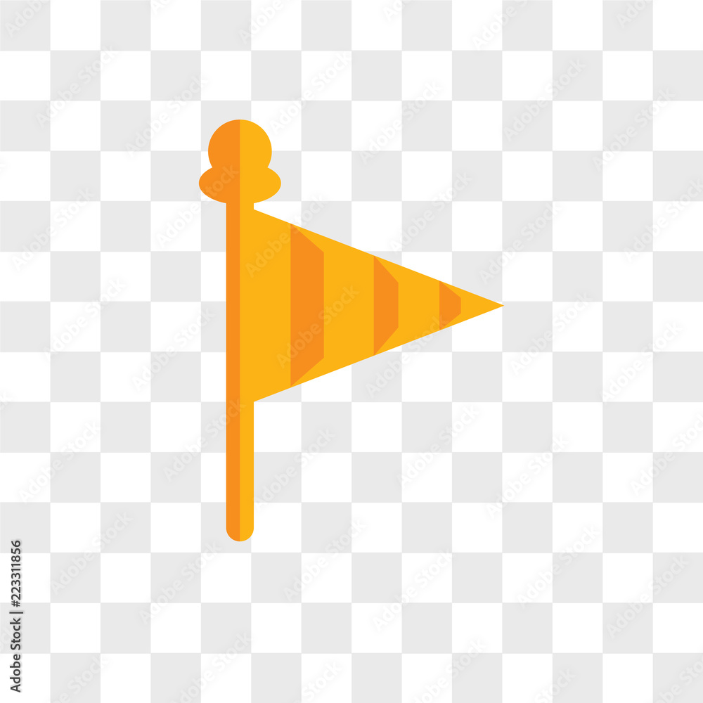 Poster flag vector icon isolated on transparent background, flag logo design