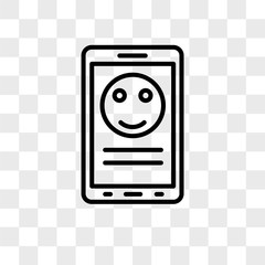 Mobile phone vector icon isolated on transparent background, Mobile phone logo design