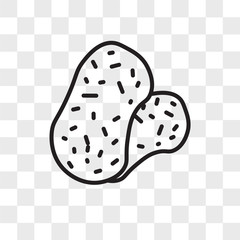 Potato vector icon isolated on transparent background, Potato logo design