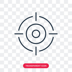 Target vector icon isolated on transparent background, Target logo design