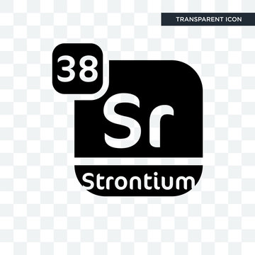 strontium vector icon isolated on transparent background, strontium logo design