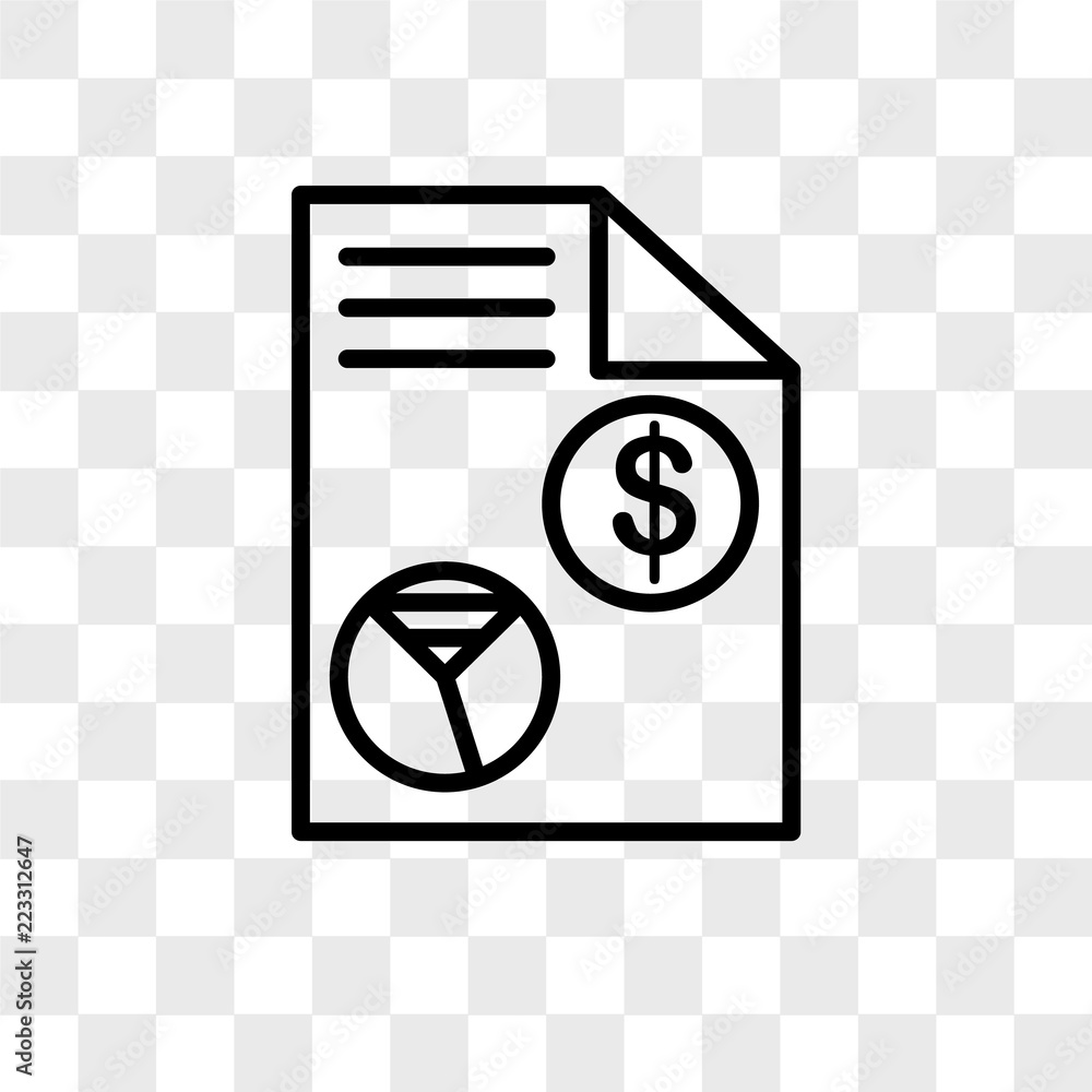 Poster analytics vector icon isolated on transparent background, analytics logo design
