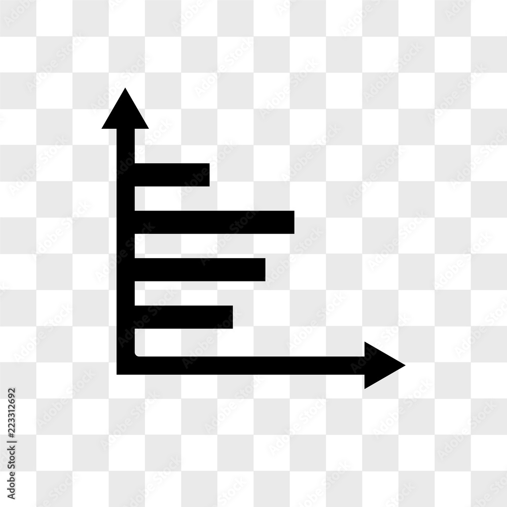 Poster bar chart vector icon isolated on transparent background, bar chart logo design