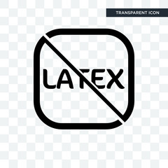 latex free vector icon isolated on transparent background, latex free logo design