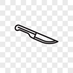 Knife vector icon isolated on transparent background, Knife logo design