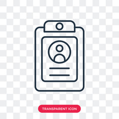 Clipboard vector icon isolated on transparent background, Clipboard logo design