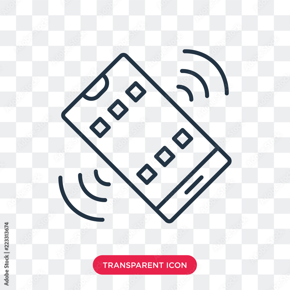 Wall mural Phone Call vector icon isolated on transparent background, Phone Call logo design