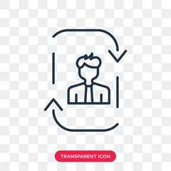 Manager vector icon isolated on transparent background, Manager logo design