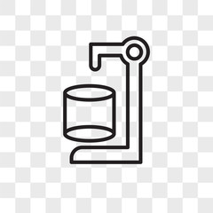 Cylinder vector icon isolated on transparent background, Cylinder logo design