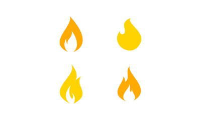 Hot flame logo template